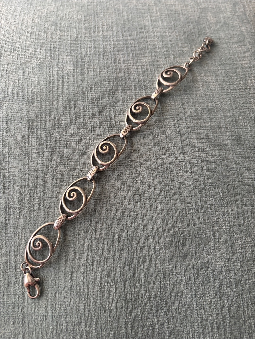 Brighton Rock and Scroll Silver Spiral Link Bracelet - Women